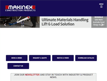 Tablet Screenshot of makinex.com